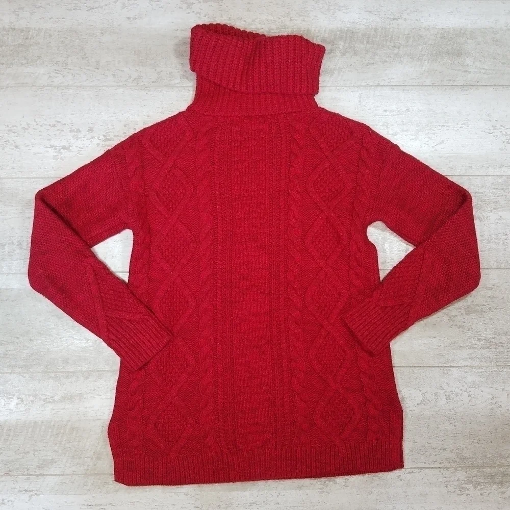 Lands End Thick Chunky Turtleneck Sweater